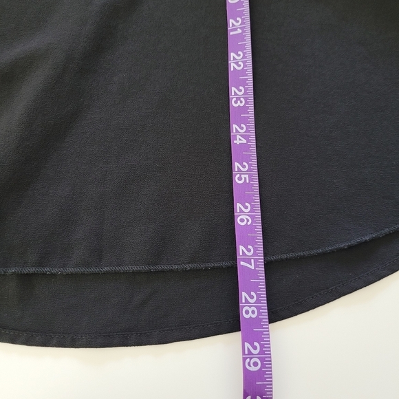 Alberto Makali black chaffon ruffle v-neck top - Picture 4 of 6